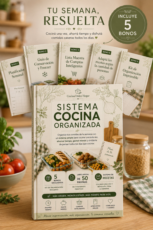 Sistema Cocina Organizada – Ebook + 5 Bonos